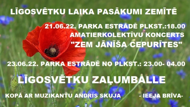 Līgosvētku laika pasākumi Zemītē