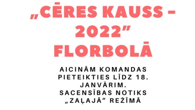 „Cēres kauss - 2022” florbolā