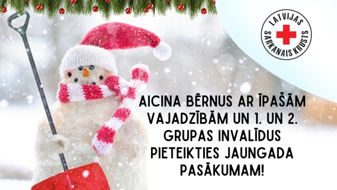 Jaungada pasākums pirmās un otrās grupas invalīdiem, un bērniem ar īpašām vajadzībām