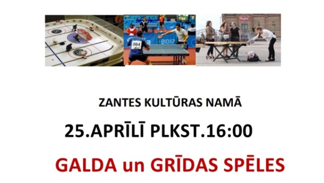 Galda un grīdas spēļu pēcpusdiena