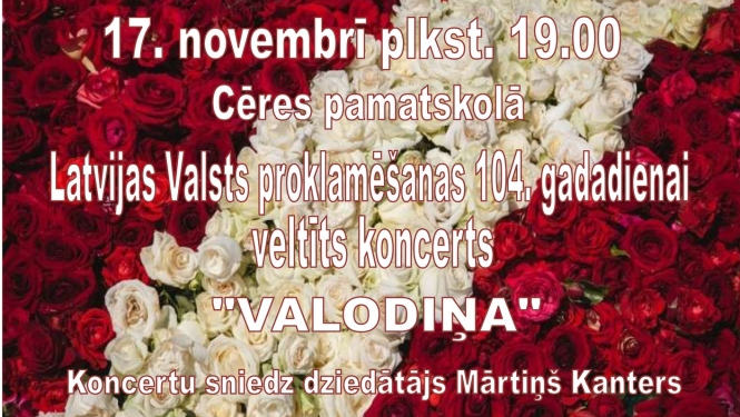 Latvijas Valsts proklamēšanas 104. gadadienai veltīts koncerts "Valodiņa"