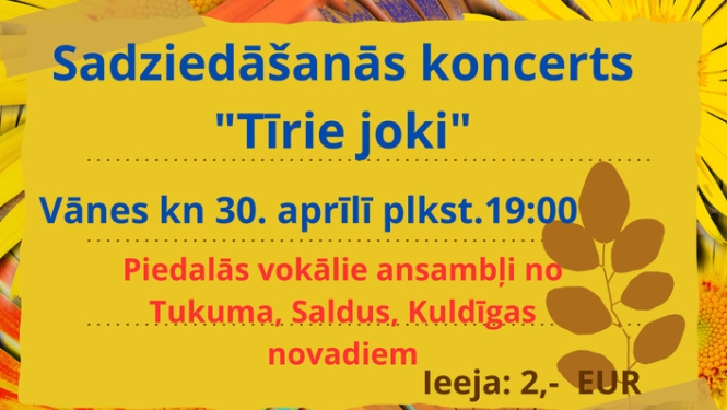 Sadziedāšanās koncerts "Tīrie joki"