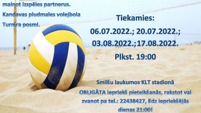 Pludmales volejbola treniņi Kandavā