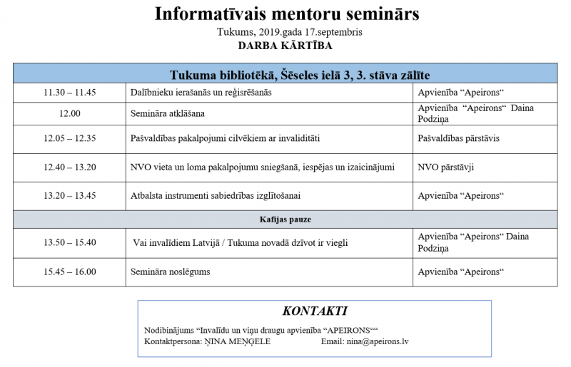 Mentrotu seminars