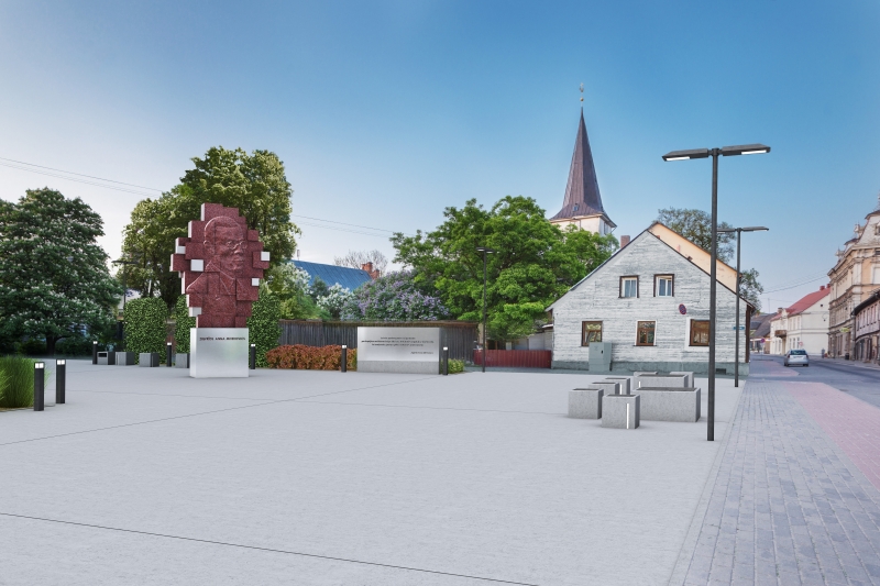 Z. A. Meierovica pieminekļa vizualizācija Tukuma vecpilsētā