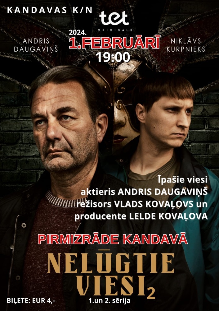 Latviešu seriāla "NELŪGTIE VIESI 2" 1.un 2.sērijas pirmizrāde