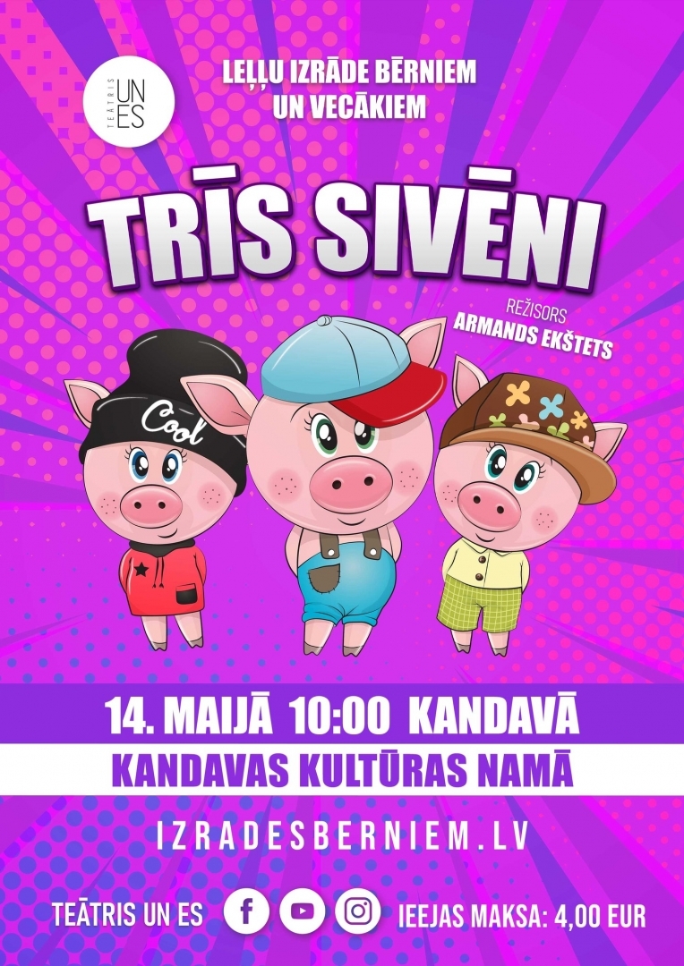 Leļļu izrāde bērniem un vecākiem "TRĪS SIVĒNI" 