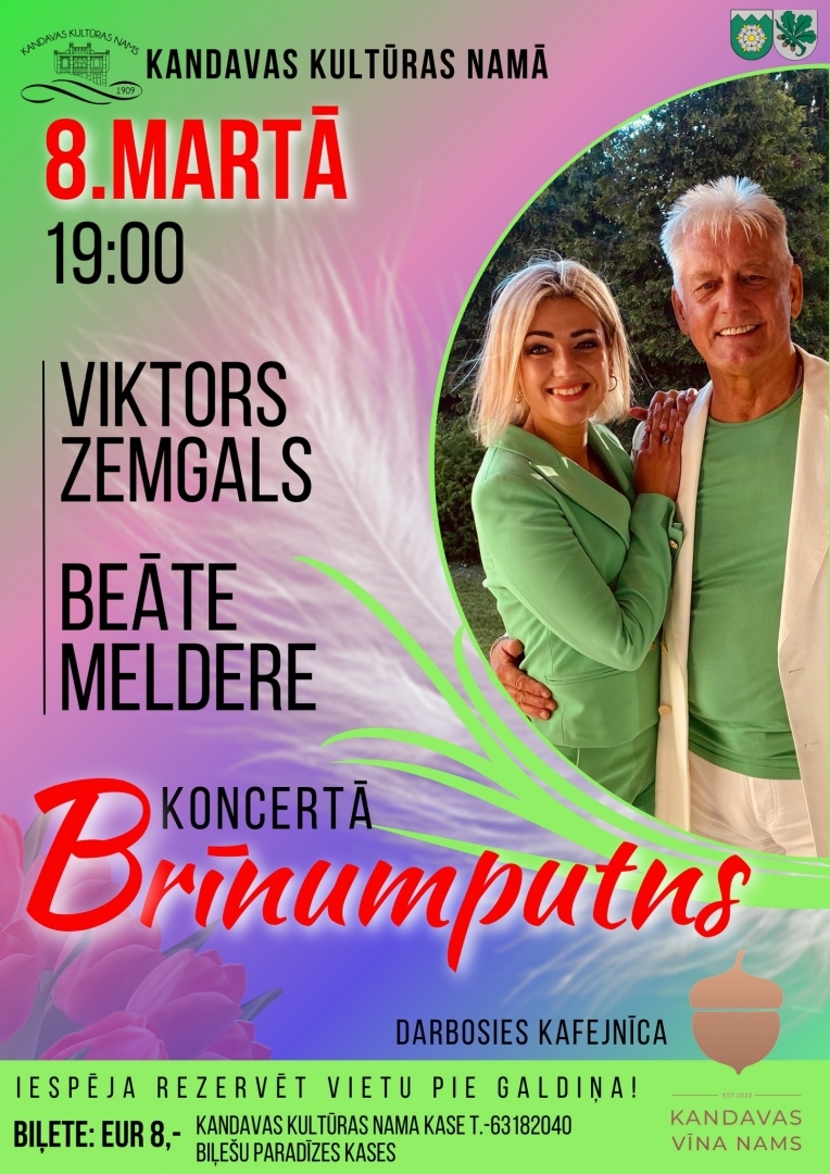 Viktors Zemgals un Beāte Meldere koncertprogrammā “Brīnumputns”