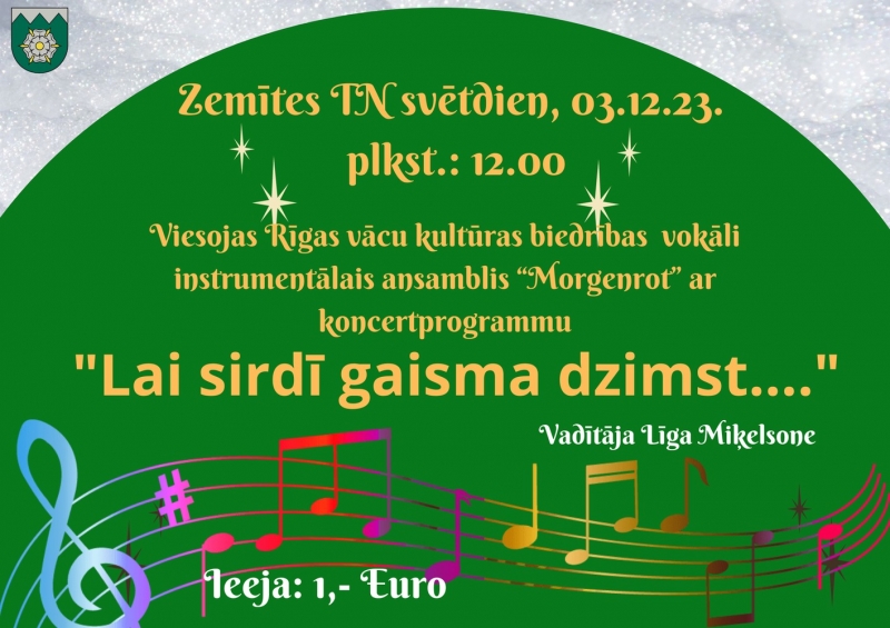 1. Adventes ieskaņas koncerts "Lai sirdī gaisma dzimst...."