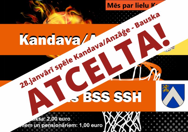 ATCELTA Ramirent Nacionālā basketbola līgas spēle starp Kandava/Anzāģe - Bauska
