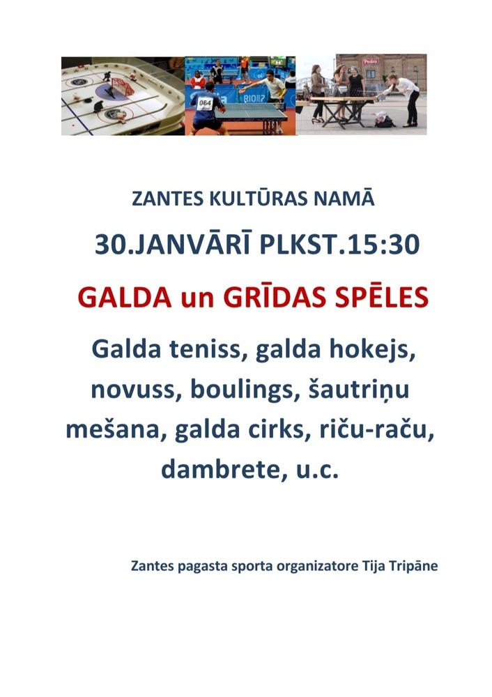 Galda un grīdas spēļu pēcpusdiena