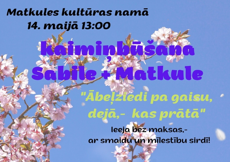 Ābeļziedi pa gaisu, dejā,- kas prātā