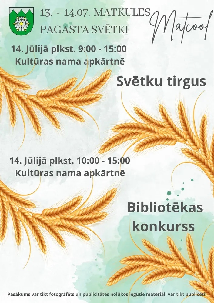 Matkules svētku tirgus un konkurss bibliotēkā