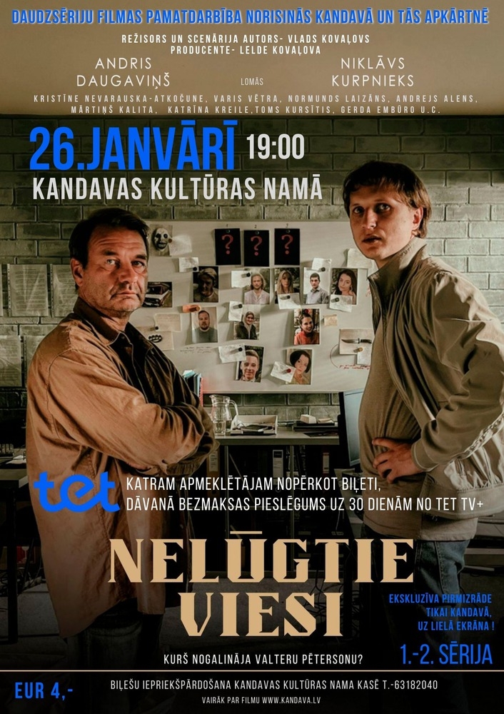 Latviešu daudzsēriju filmas "NELŪGTIE VIESI" ekskluzīva pirmizrāde