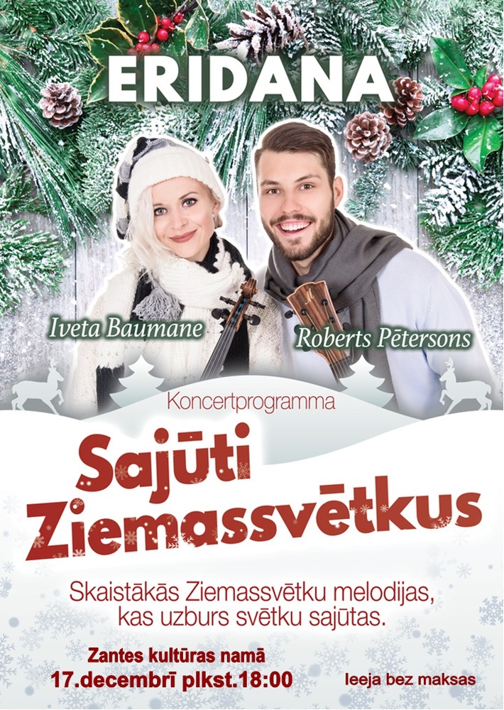 Grupas "Eridana" koncerts "Sajūti Ziemassvētkus"