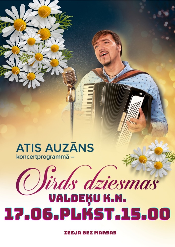 Atis Auzāns Valdeķu ciematiņa svētkos