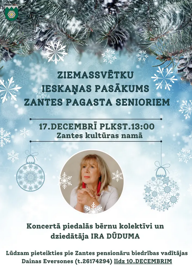 Ziemassvētku ieskaņas pasākums Zantes pagasta senioriem