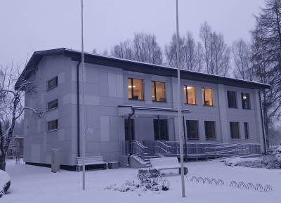 Atjaunotā ēka no ārpuses