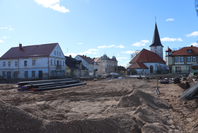 Brīvības laukums pārbūves procesā