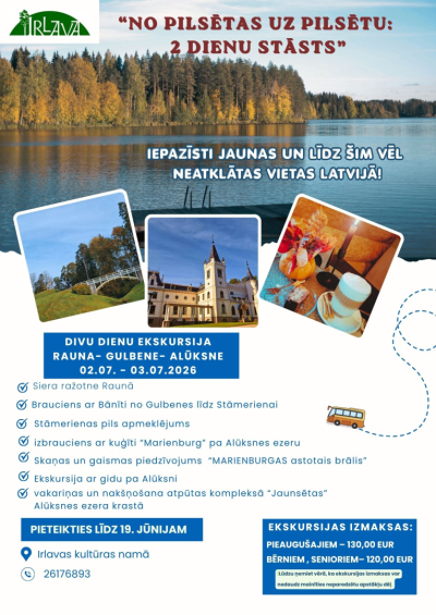 Ekskursija: Rauna-Gulbene-Alūksne