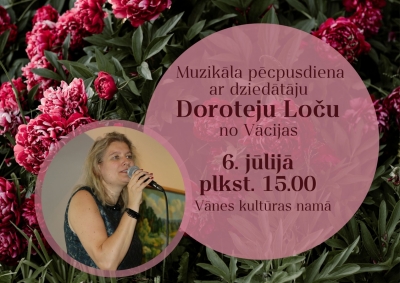 Vācu dziedātāja Doroteja Loča ar koncertu viesojas Vānē