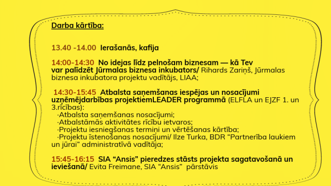 Seminārs potenciālajiem projektu iesniedzējiem