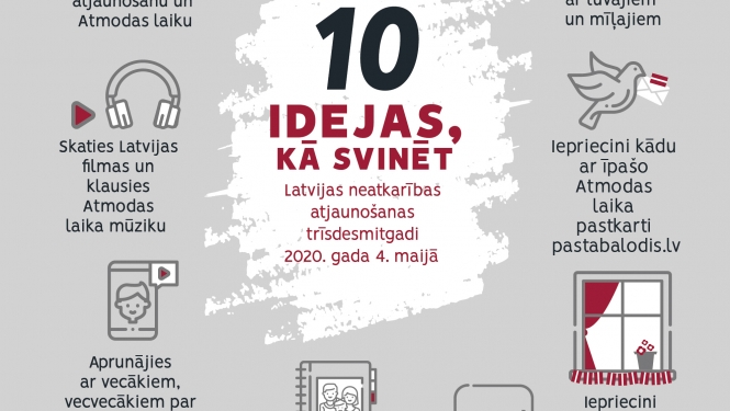 10 idejas, kā svinēt Latvijas neatkarības atjaunošanas trīsdesmitgadi 4. maijā