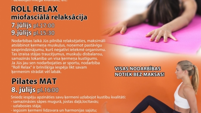 Veselības projekta aktivitātes jūlijā