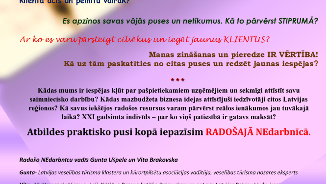 Seminārs - Radošā NEdarbnīca