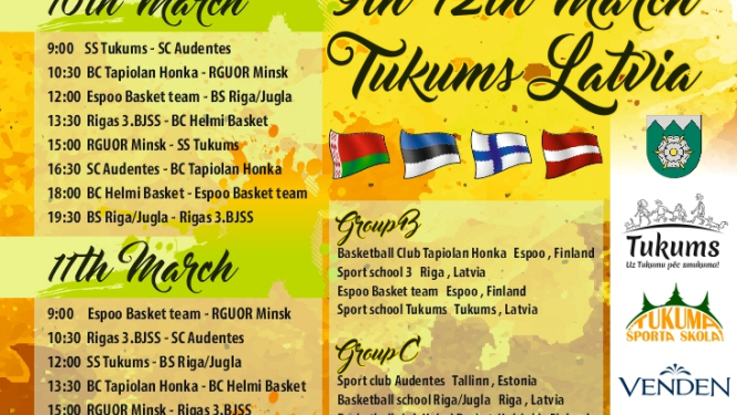 Eiropas meiteņu basketbola līgas sacensības Tukumā