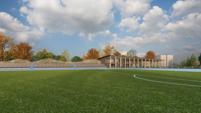 Engures stadiona pārbūves projekta vizualizācija