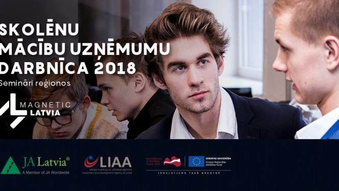 Zemgales reģiona seminārs "Skolēnu mācību uzņēmumu darbnīca 2018" Tukumā