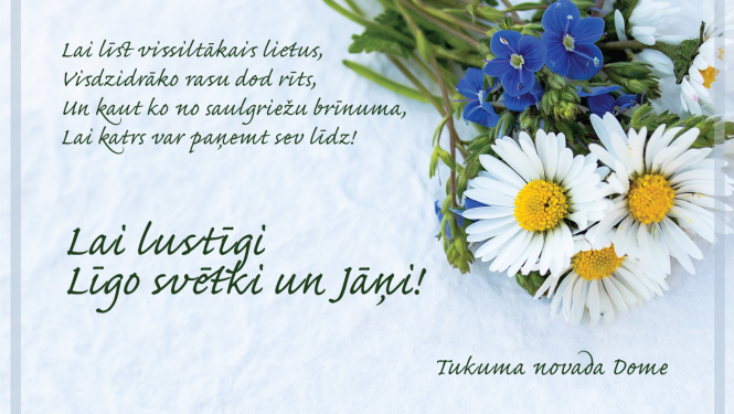 Tukuma novada Dome sveic svētkos!