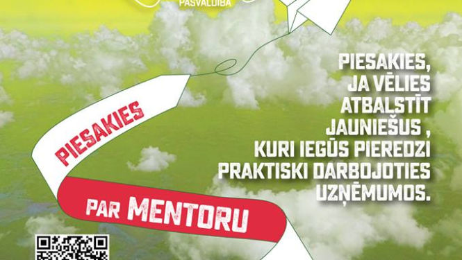 Piesakies par mentoru projektā “JUP:jaunietis-uzņēmējs-pašvaldība”!