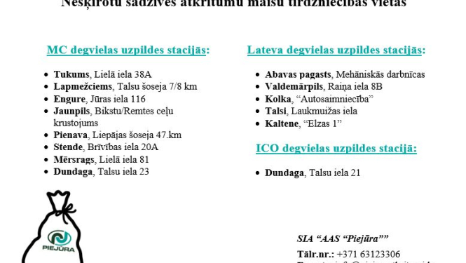 Par SIA “Atkritumu apsaimniekošanas sabiedrība “PIEJŪRA”” ierobežojumiem vīrusa COVID-19 izplatībai