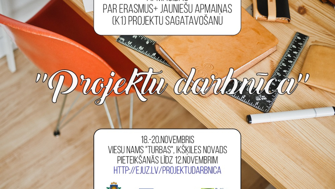 Apmācības par Erasmus+ Jauniešu apmaiņas (K1) projektu sagatavošanu „Projektu darbnīca”