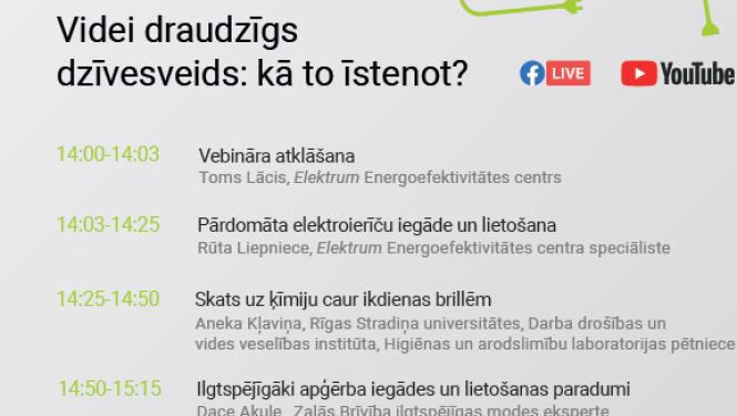 Aicinām 24.martā uz vebināru: Videi draudzīgs dzīvesveids