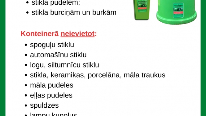 SIA “AAS “Piejūra” ” atgādina par atkritumu šķirošanu