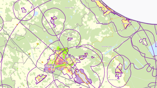 novada teritorijas plānojuma vizualizācija