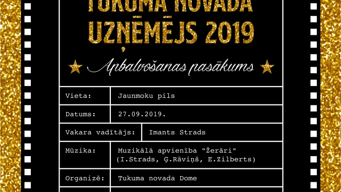 Notiks ikgadējais uzņēmēju apbalvošanas pasākums “Tukuma novada uzņēmējs 2019”