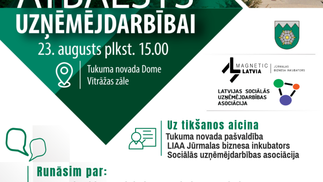 Seminārs “Uzņēmējdarbības atbalsts” jaunajiem un potenciālajiem uzņēmējiem