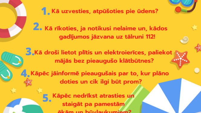 Bērnu drošība vasarā: 5 jautājumi, kas jāpārrunā ar bērniem