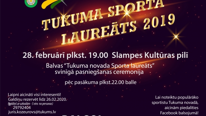 "Sporta laureāts 2019" balvu pasniegšana šogad notiks 28.02.2020.