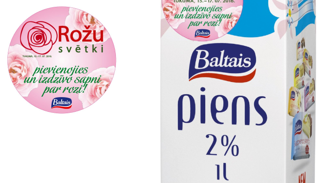 AS "Tukuma piens" veikalos sāk piegādāt produkciju ar aicinājumu apmeklēt Rožu svētkus Tukumā