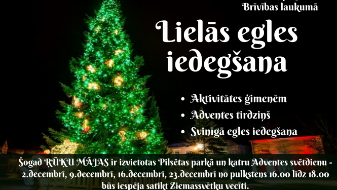 Lielās egles iedegšana!