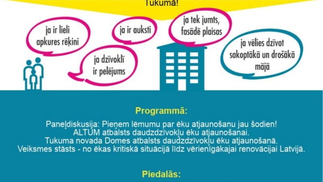 Ikviens interesents tiek aicināts uz pirmajām Energodienām Tukumā
