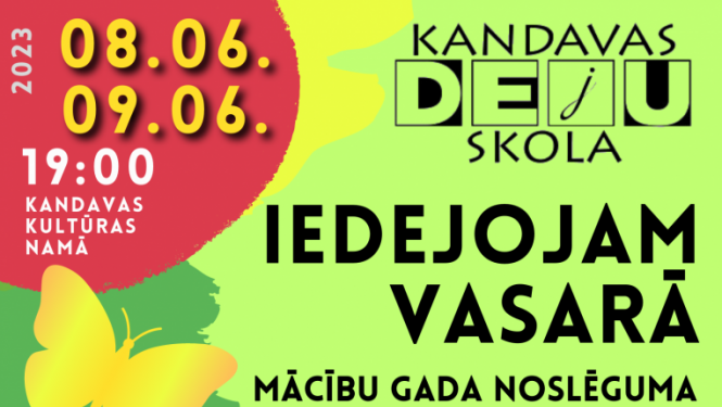 Kandavas Deju skolas mācību gada noslēguma koncerts „IEDEJOJAM VASARĀ”