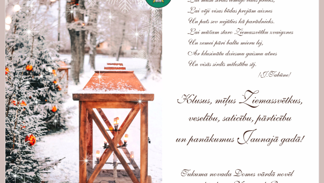 TUKUMA NOVADA DOMES PRIEKŠSĒDĒTĀJS SVEIC SVĒTKOS!