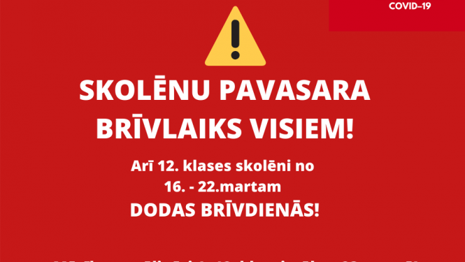 Skolēnu pavasara brīvlaiks visiem!