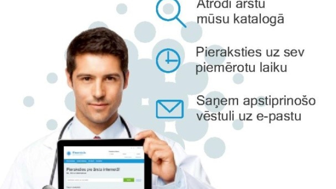 Pieraksts vizītē pie ārsta tagad arī elektroniski!